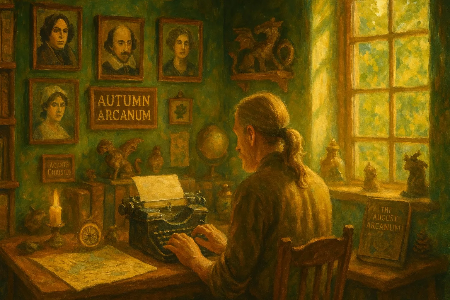 The writer in his study
